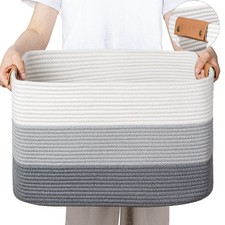 Blanket Basket, 72L Rectangle Large Basket for Living Room, Baby Room  Laund...