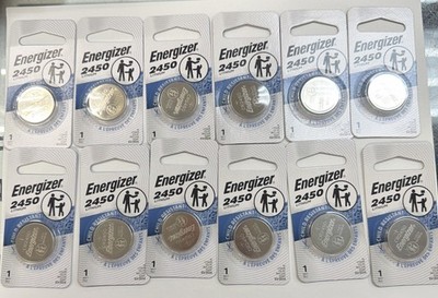12 Pcs Energizer CR2450 ECR2450 CR 2450 3V Lithium Battery Exp 2034