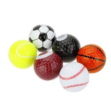 Funny Novelty Practice Golf Balls 6Pack for Kids Men Woman, Christmas Birthda...