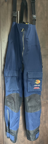 BASS PRO SHOPS Navy/black 100MPH GORE-TEX RAIN BIBS MEN'S X-LARGE *READ