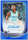 2025-26 Bowman Basketball Brandon Miller Auto Blue Mojo Refractor Chrome #26/150