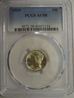 PCGS AU 58 1929 Mercury Dime