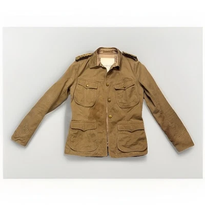 Denim & Supply Ralph Lauren Military Jacket Women’s M Khaki Gold Button Utility - Image 1 of 4