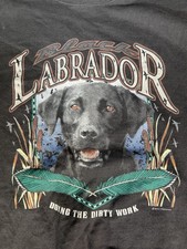 Vintage 90s Black Lab Labrador Retriever Dog BLK Crewneck Sweatshirt Sz 2XL USA
