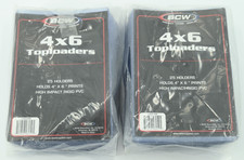 50 Pack of BCW 4 x 6 Postcard Toploaders - Holds 4x6 Photos Prints - Rigid PVC