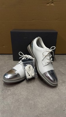 Neu! G/FORE Damengolfschuh Gr. 38 in Weiß/Silber