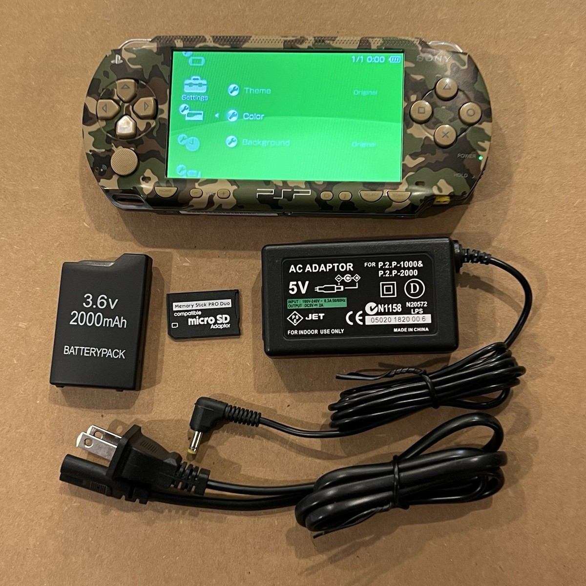 IPS Metal Gear Solid Portable Ops Camo Sony PSP 1000 System