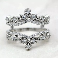 2 Ct Round Cut Lab Created Diamond Engagement Ring 14k White Gold Plated