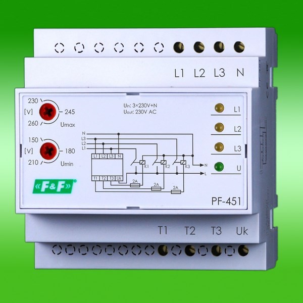 PF-451 PHASE SWITCH AUTOMATIC 16A 5M 3X230V+N