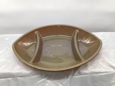 Football Shaped Chips and Dip Serving Tray Platter Plastic Appetizer Snack 17”