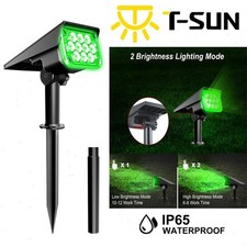 Solar Garden Light Green Landscape Spotlight LED Outdoor Driveway Pathway Lamp