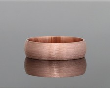 Brushed Copper Band, Pure Copper Ring, Half Round Unisex Men Women Jewelry Gift