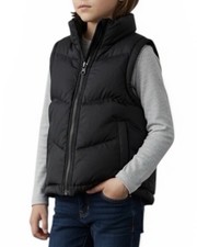 Beverly Hills Polo Club Unisex Kids Black Puffer Vest Size 4 Full Zip Pockets