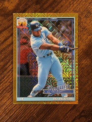 2026 Topps 1991 Chrome Silver Pack Gold Refractor /50 #91C-5 Bo Jackson Royals