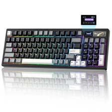IF99 Wireless Mechanical Gaming Keyboard with Smart LCD Display, QMK/VIA Prog...