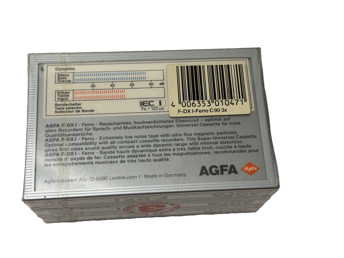 Ancienne Cassette K7 Enregistrement Agfa F-DXI 9 Ferro Neuve