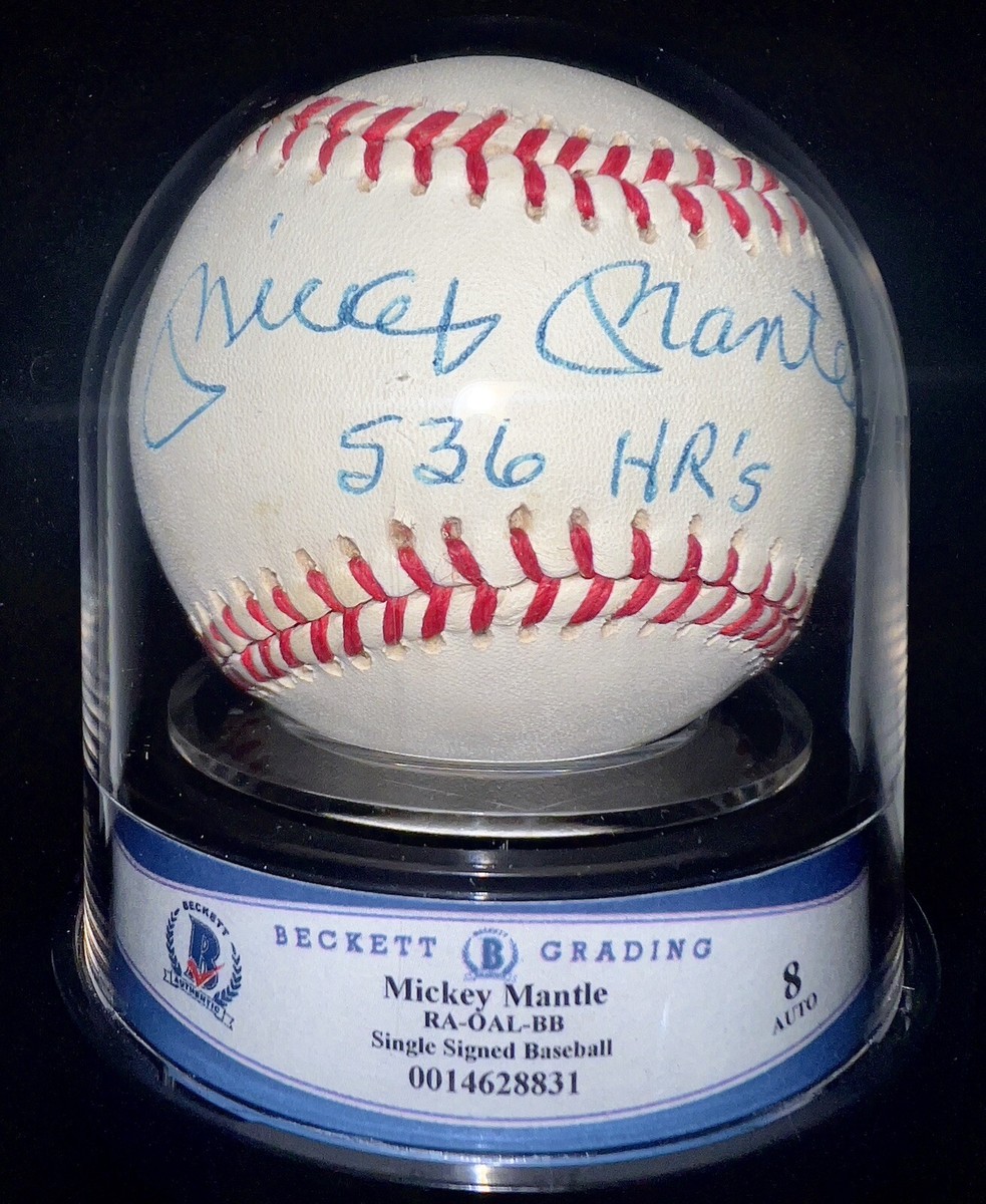 Mickey Mantle 536 HR's Signed OAL Baseball - Very Clean! BAS