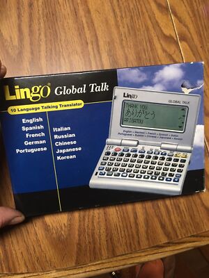 LINGO Global Talk GT-1 Talking Language Translator Vacation 10 Language w/ Box 