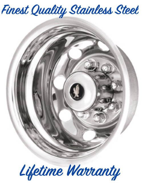 16" FORD E350 E450 8 LUG 8 HOLE ONE REAR SNAPON RIM LINER HUBCAP WHEEL