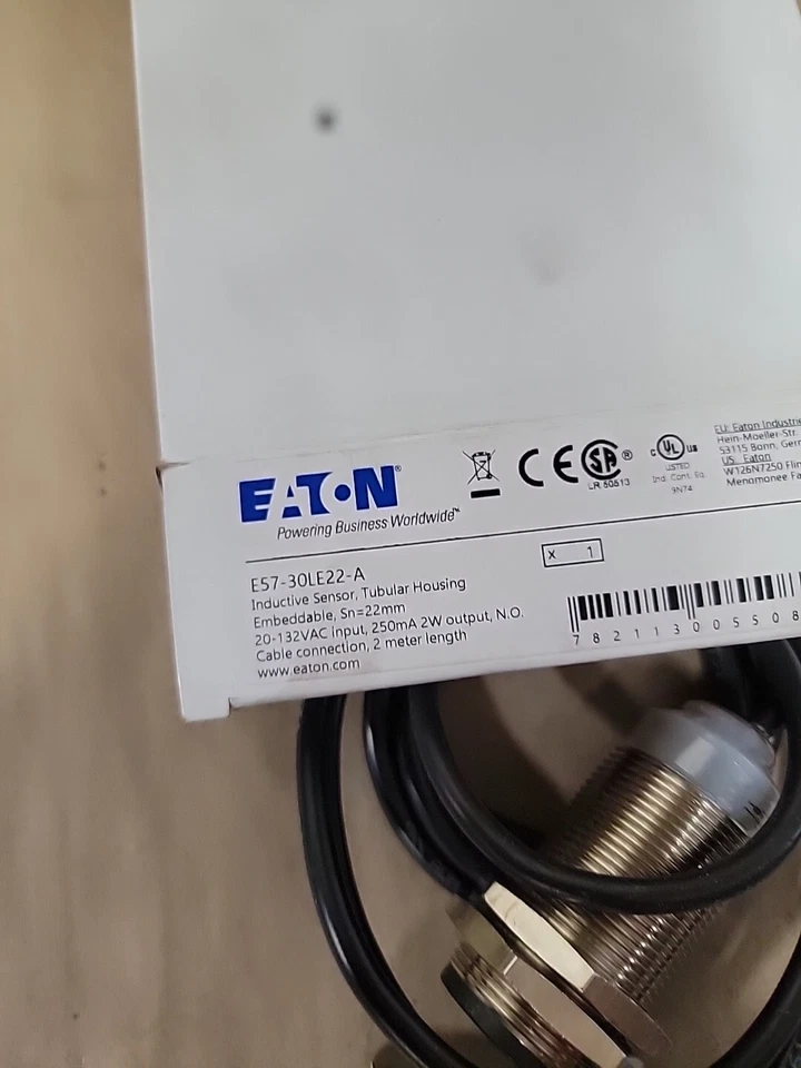 Eaton E57-30Le22-A1a Proximity Sensor,Inductive,30Mm,Nc - Image 2 of 3