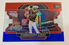 2022 Panini Prizm WWE #89 Commander Azeez Red White Blue Prizm