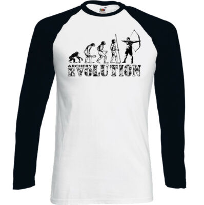 Archery Evolution Herren lustiges Bogenschützen T-Shirt Langbogen Pfeile Zielausrüstung
