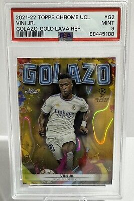 2021-22 Topps Chrome UCL Golazo Gold Lava Refractor Vinicius 2021-22 Topps Chrome UCL Golazo Gold Lava Refractor Vinicius