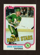 1981-82 Topps Hockey Card #106W Craig Hartsburg – Minnesota North Stars 