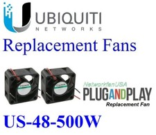 Pack of 2x quiet replacement fans for UniFi Switch US-48-500W PoE low noise