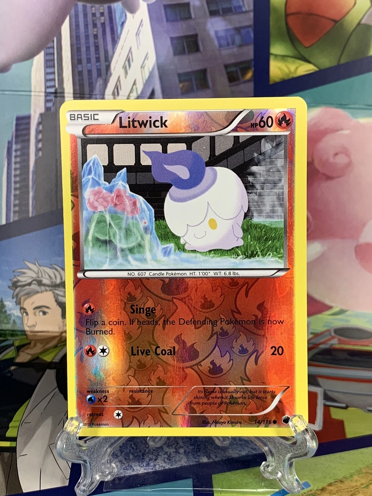 Litwick 14/116 Common Reverse Holo Pokemon TCG  2013 Plasma Freeze NM 🔥🔥🔥