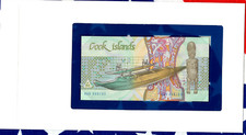 Banknotes of all Nations Cook Islands 3 Dollars 1987 P-3 UNC AAB 008169 LOW #