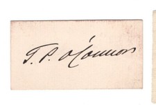 T.P. O’Connor (1848-1929) Signed Card / Autographed Irish Politician