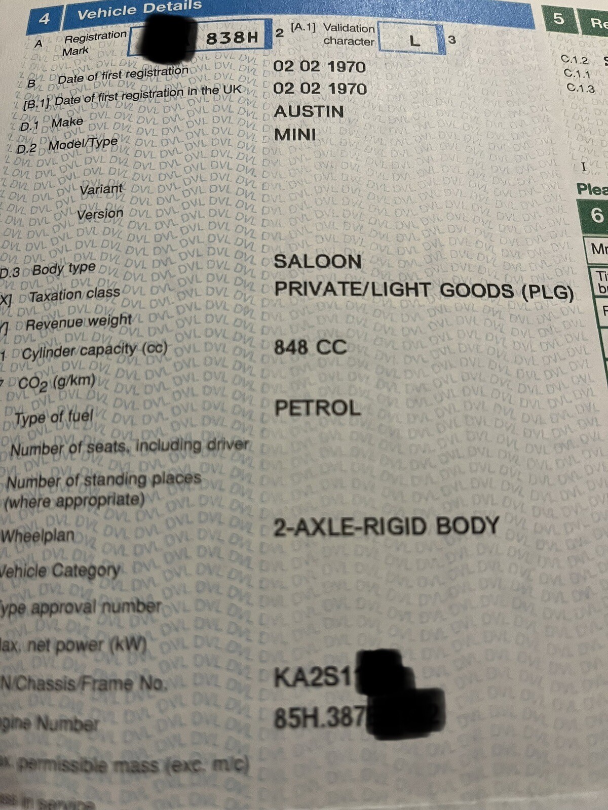 MINI MK2 1970 LOG BOOK SCRAPPED CAR MEMORABILIA TAX EXEMPT WALL ART MAN