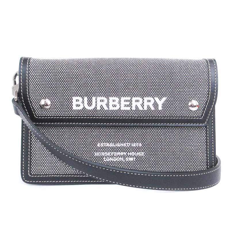 Burberry Beauty Oscar Horse Ferry Shoulder Bag Logo Print 