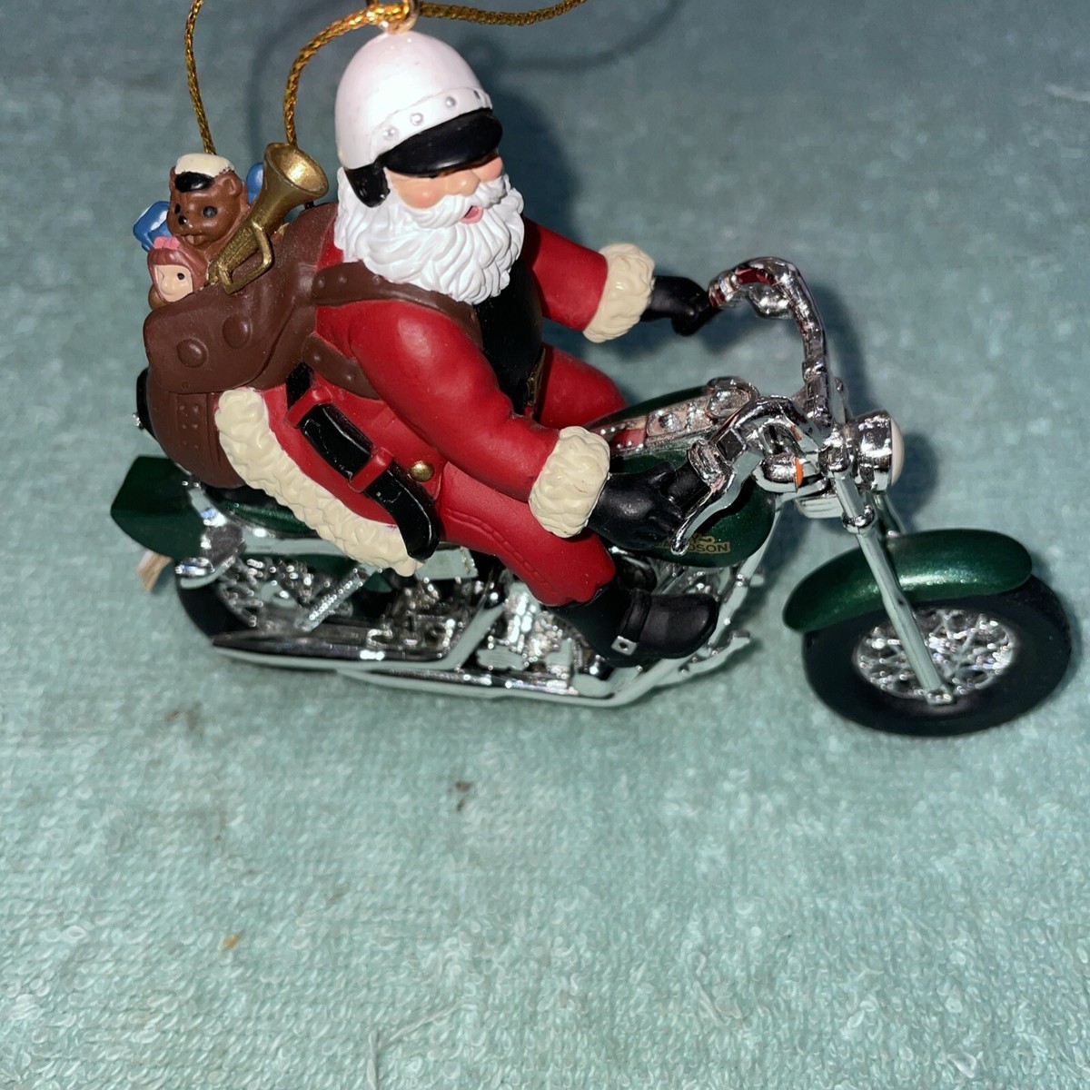 Harley Davidson North Pole Motorcycle Santa Claus Biker Vintage