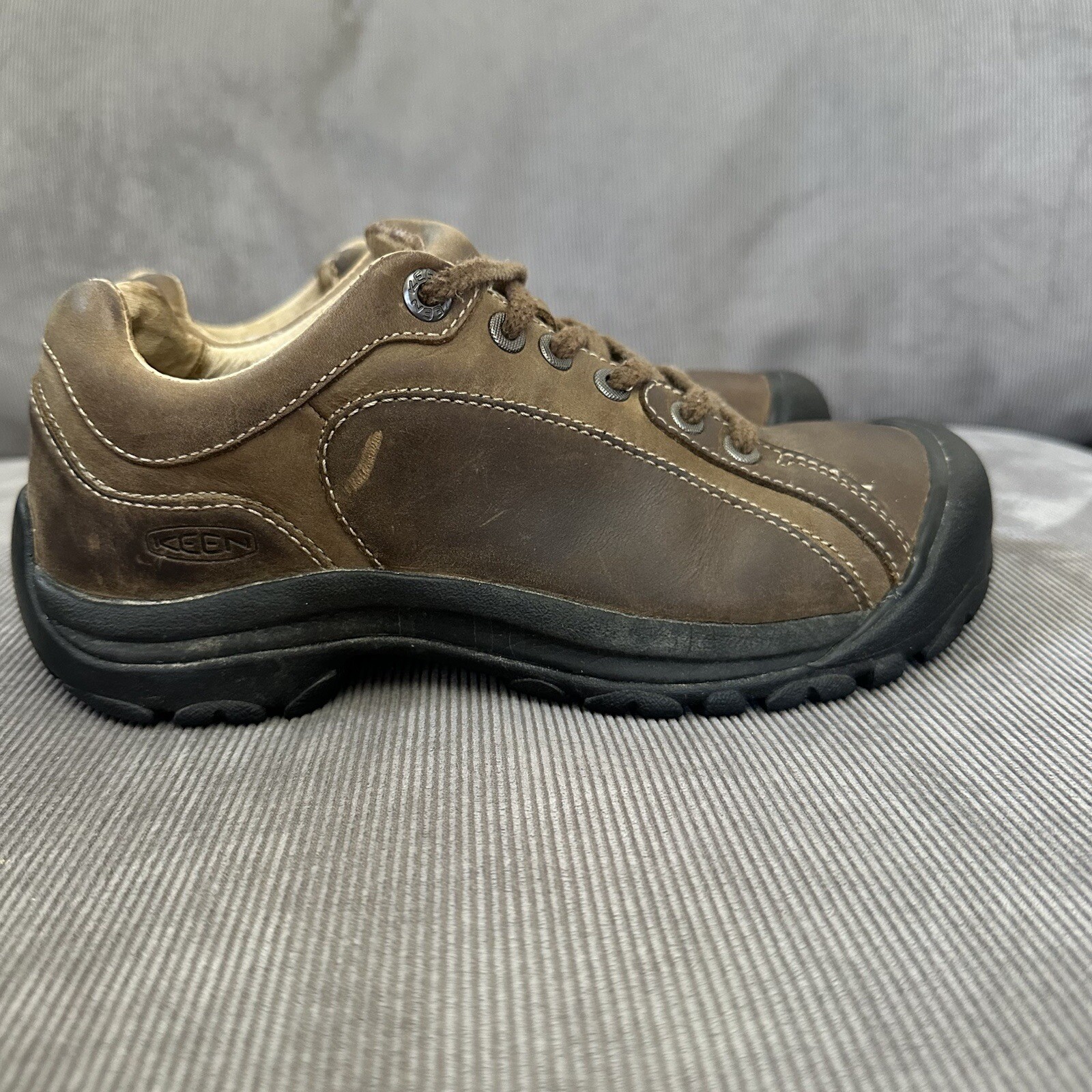 Scarpe Keen Presidio Donna 7 Marroni Pelle Sneakers Comfort Camminata Escursionismo