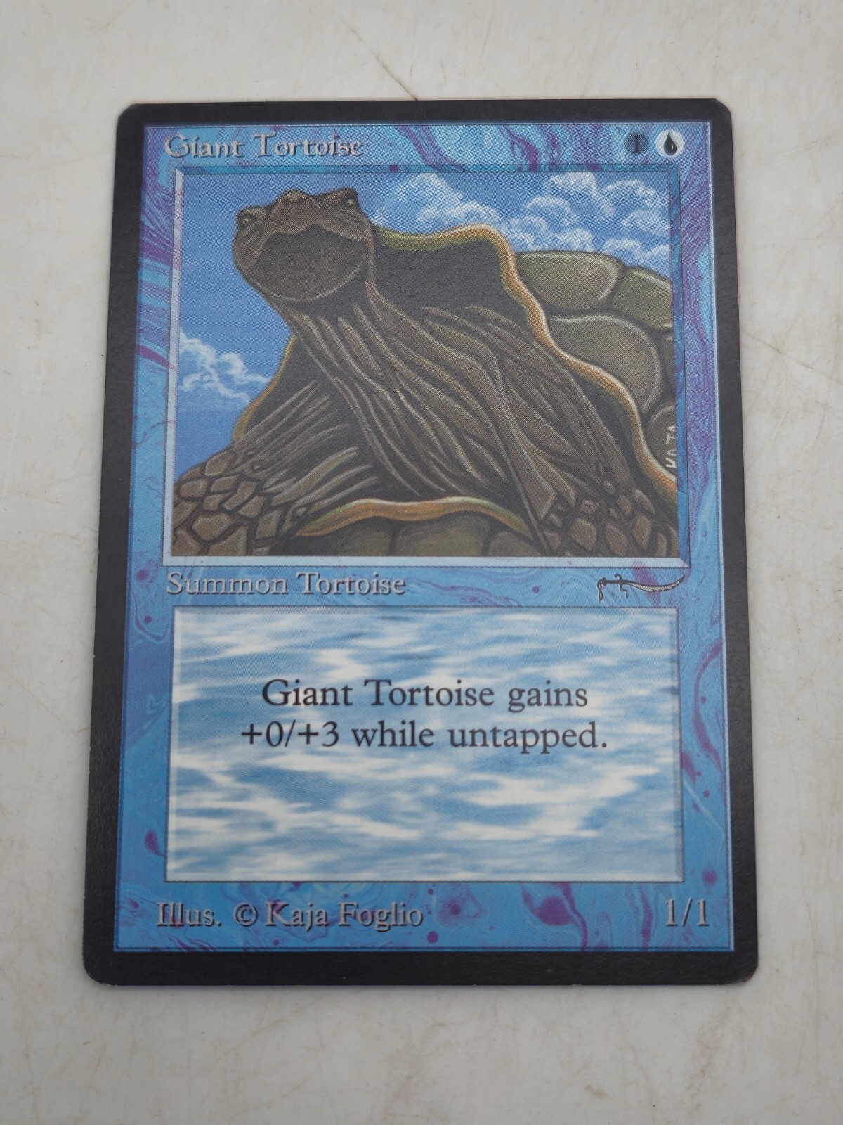 Magic Gathering MTG Arabian Nights Giant Tortoise Dark English Excellent
