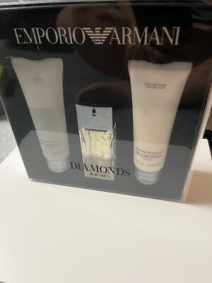 VINTAGE EMPORIO ARMANI DIAMONDS 3PC SET FOR MEN 1.7OZ/50ML EAU DE