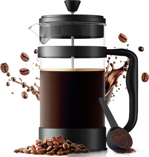 34oz 8 Cup French Press Coffee Maker Stainless Steel 304 Glass Heat Resistant