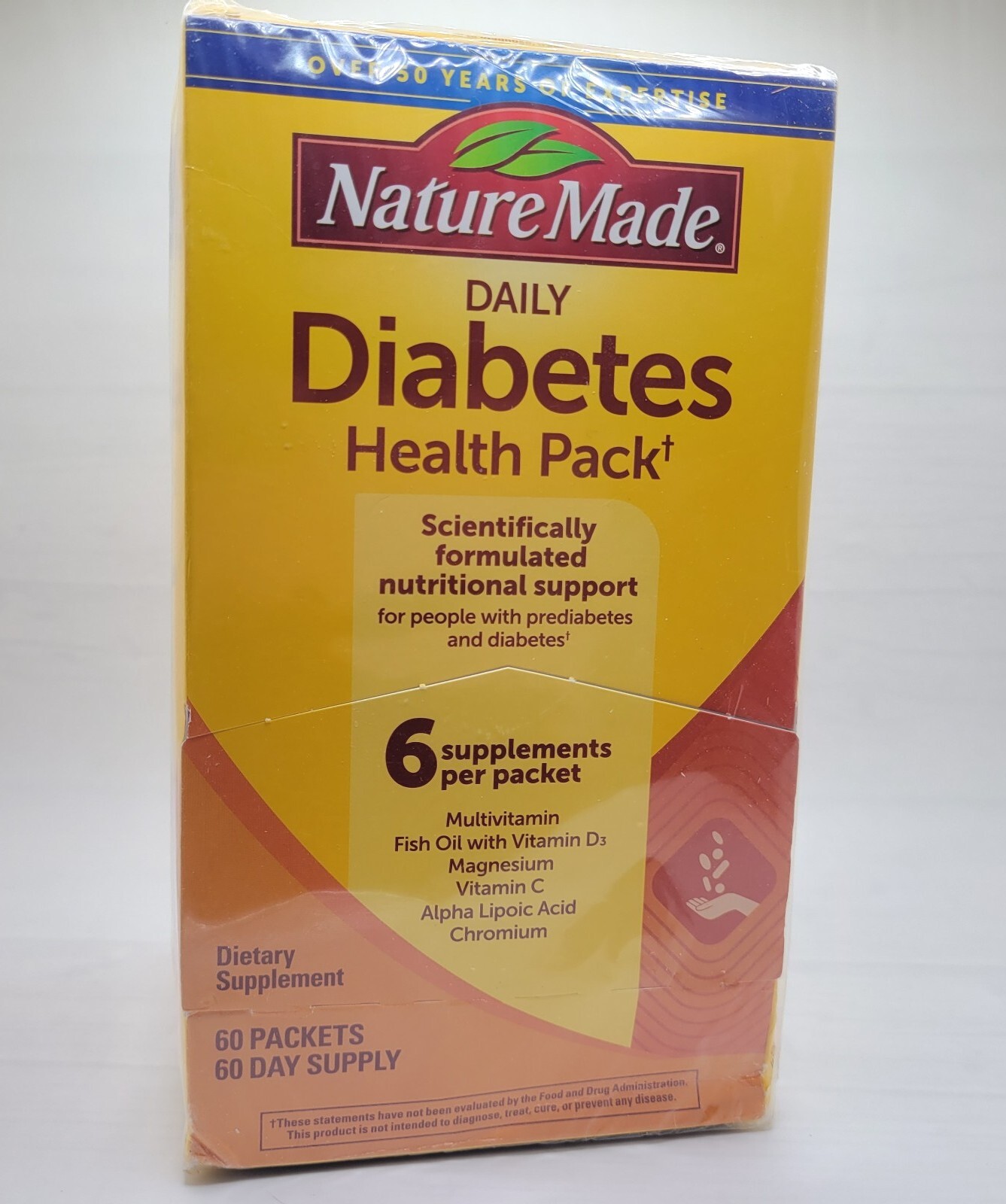 Nature Made Daily DIABETIC Health Pack 60 Pks Multivitamin & Mineral