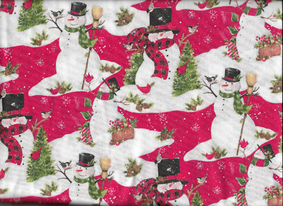45'' 100% cotton fabric ''Snowman Scenic'' by Springs Creative