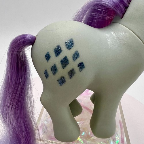 Vintage Toy My Little Pony G1 1984 Unicorn Glitter Diamond Blue MLP Sparkler - Picture 4 of 8