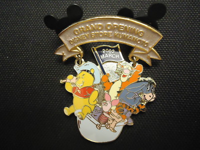 Disney Jds Grand Opening Disney Store Kumamoto Tsuruya Banner Pooh Pin Le 700 Ebay