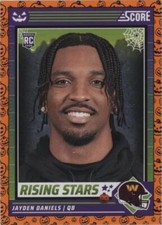 24 Panini Score-A-Treat Rising Stars Jayden Daniels #26 Orange Pumpkins RC PSA 9