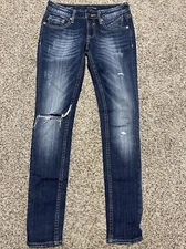 VIGOSS THE JAGGER SKINNY WOMENS DESIGNER JEANS SIZE 25