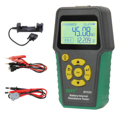 Battery Internal Resistance Tester Battery Voltage Temp.Tester 0.000mΩ-200Ω