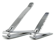 Silver Nail Clippers Finger Toenail Cutter Glass Nail File Trimmer Clipper New