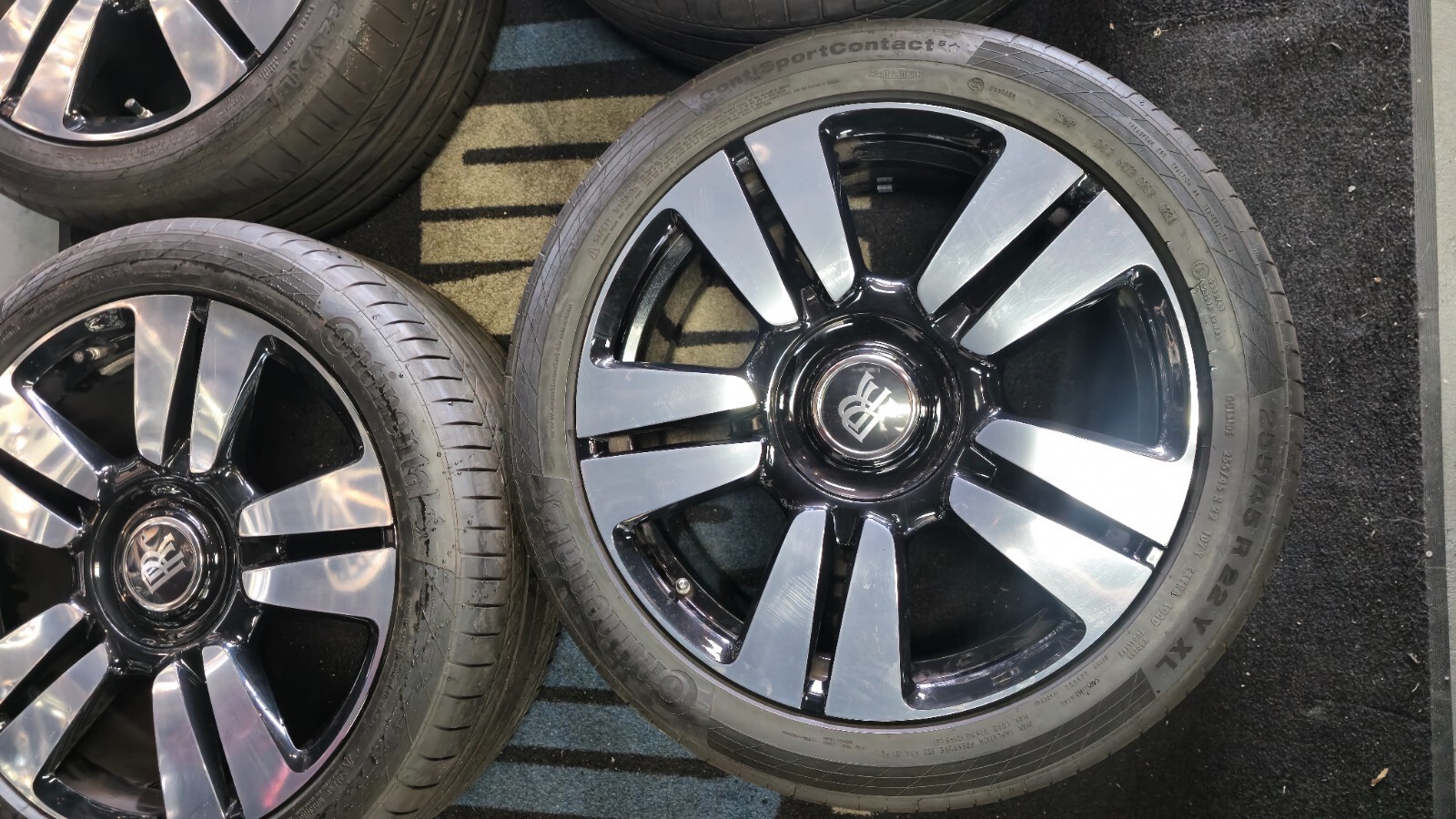4- 22" Inch Rolls Royce Wheels 5x112 Cullinan Phantom Rims Continental Tires