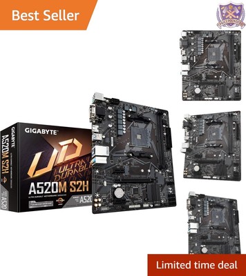 Compact A520M S2H AM4 Motherboard for 3rd Gen Ryzen - Ultra-Responsive Gaming