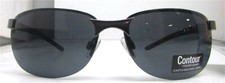 Foster Grant Mens Driving Sunglasses Auto Pilot Semi-Frameless Black Lens/Frame